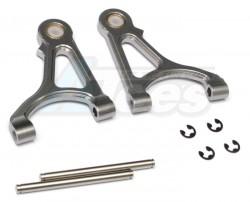 Vaterra 2012 NISSAN GTR Aluminum Front Upper Arm - 1pr Gun Metal by GPM Racing