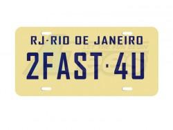 Miscellaneous All Realistic Brazil Licence Plate  (2FAST4U) For RC Cars by ATees