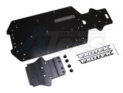 Team Losi Mini 8IGHT Mini 8ight Carbon Bottom Plate Set by EXOTEK Racing