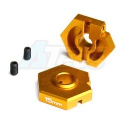 Team Durango DESC210 15MM Locking Hex (2) Gold by EXOTEK Racing