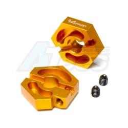 Team Durango DEX210 14MM Locking Hex (2) Gold by EXOTEK Racing