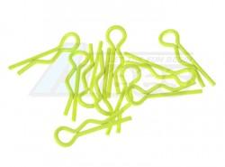 Miscellaneous All Xceed (#103102) Small Body Clip 1/10 - Fluorescent Yellow  (10) by Xceed