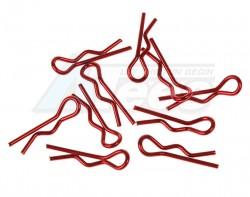 Miscellaneous All Xceed (#103106) Small Body Clip 1/10 - Metallic Red  (10) by Xceed