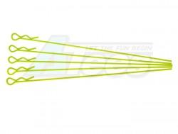 Miscellaneous All Xceed (#103127) Extra Long Body Clip 1/10 - Fluorescent Yellow (5) by Xceed