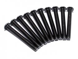 Miscellaneous All Button Head M5X45MM 3.0MM Hex Socket Screws Bolts (10) Black by Boom Racing