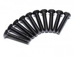 Miscellaneous All Flat Head M5X30MM 3.0MM Hex Socket Screws Bolts (10) Black by Boom Racing