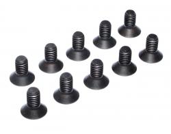 Miscellaneous All Flat Head M6X12MM 4.0MM Hex Socket Screws Bolts (10) Black by Boom Racing