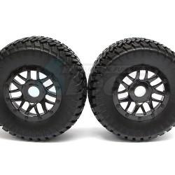 Miscellaneous All 1/10 Short Course Wheel/tire Set  Speedo Black(2 Pcs) by Correct Model