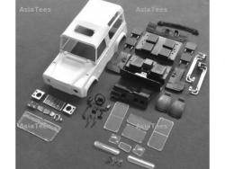Miscellaneous All Defender D90 1/10 Hard Plastic Body Kit W/ Interior by Team Raffee Co.