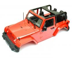 Miscellaneous All Wrangler Hard RC Body For 1/10 RC Crawler Convertible Red by Team Raffee Co.