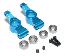 Tamiya TA06 Aluminium Rear Hub - 1 Pair Blue by Boom Racing