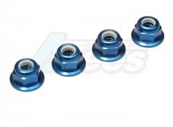 Miscellaneous All Machined 5MM Alum. Flanged Locknut Met.Blue (4) by Speedmind