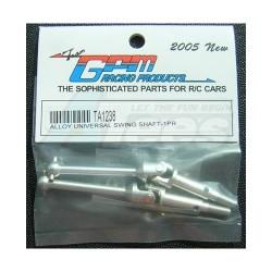 Tamiya TA01 Aluminum Universal Swing Shaft Set (38mm) With Shims 1 Pair Set Silver by GPM Racing