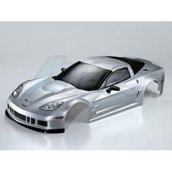 Miscellaneous All Corvette GT2 Finished Body Silver (Printed) Used With 1/7 RC Electric Car by Killerbody