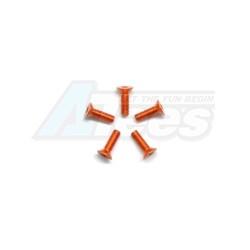 Miscellaneous All Aluminum Screw allen countersunk M3x10 Orange (7075) (5) by Arrowmax