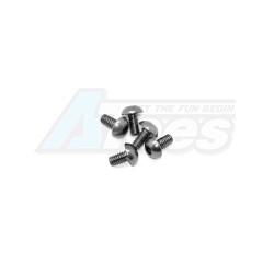 Miscellaneous All Aluminum Screw allen roundhead M2x4 Gray (7075) (5)  by Arrowmax