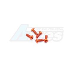 Miscellaneous All Aluminum Screw allen roundhead M2.5x6 Orange (7075) (5)  by Arrowmax