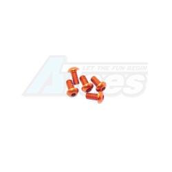 Miscellaneous All Aluminum Screw Allen Roundhead M4x8 Orange (7075) (5) by Arrowmax