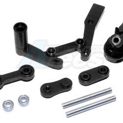 HPI Baja 5B RTR/5B SS/5T Madmax New Aluminum Steering Assembly Kit Baja 5B 5T Truck Black by MadMax