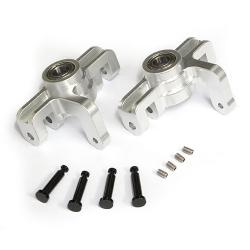 Team Losi 8IGHT 3.0 Aluminum Front Knuckles w/bearings- 1 Pair Silver by Boom Racing