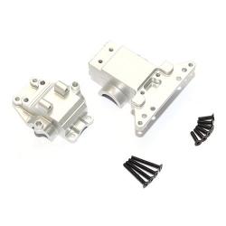 Traxxas LaTrax Teton Aluminum Front/Rear Gear Box – 1 Set Silver by Team Raffee Co.
