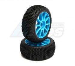 Miscellaneous All 1/8 Buggy Wheel/tire Set Maya Blue (2 Pcs) by Correct Model