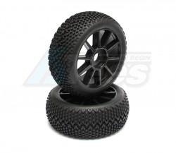 Miscellaneous All 1/8 Buggy Wheel/tire Set Bee Black (2 Pcs) by Correct Model