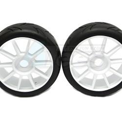 Miscellaneous All 1/8 Buggy Wheel/tire Set Raptor White (2 Pcs) by Correct Model