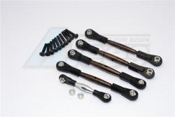 Axial Yeti Spring Steel Completed Anti-Thread Tie Rod With Black Plastic Ends - 5Pcs Set by GPM Racing